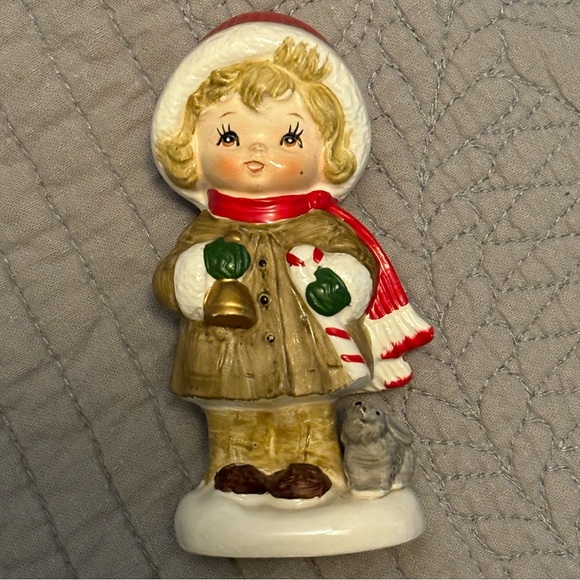 Napcoware Holiday Vintage Napcoware Little Girl Christmas Figurine